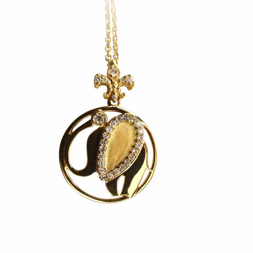 爱莎许愿工艺 神兽系列 神象项链 商品图0