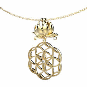 爱莎许愿工艺 生命之花系列 莲花项链