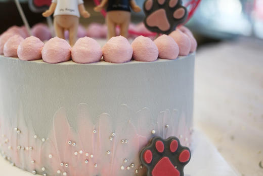 女孩款 天使宝宝 灰粉色系 猫咪 气球 商品图1