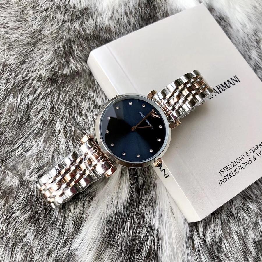 原厂ar1958阿玛尼水钻刻度系列女士石英腕表两色