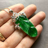 高冰种阳绿翡翠叶子18k白金钻石镶嵌 商品缩略图5