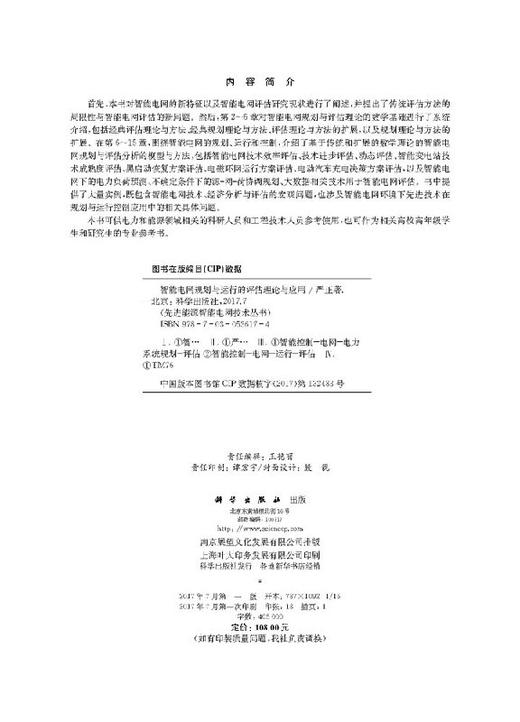 智能电网规划与运行的评估理论与应用 商品图2