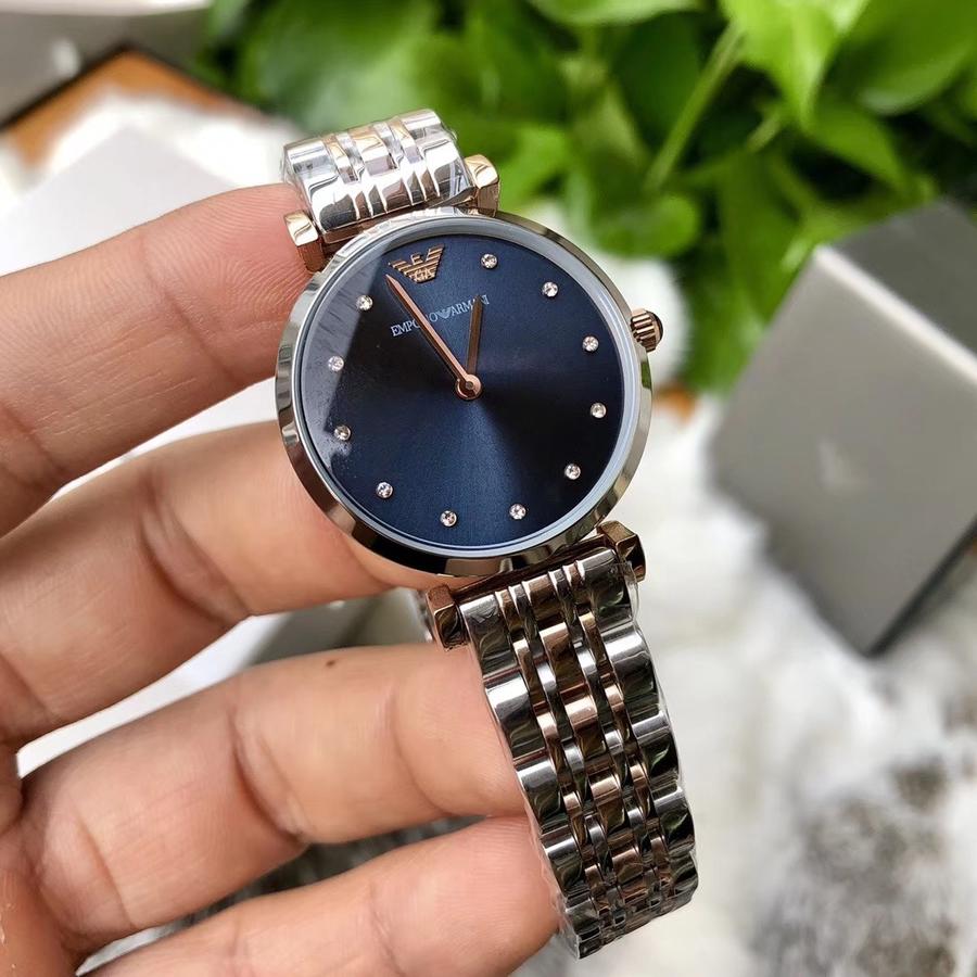 原厂ar1958阿玛尼水钻刻度系列女士石英腕表两色