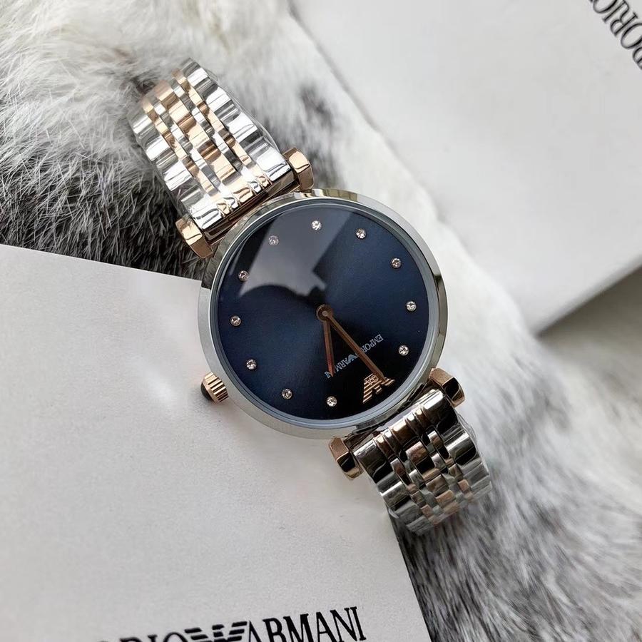 原厂ar1958阿玛尼水钻刻度系列女士石英腕表两色