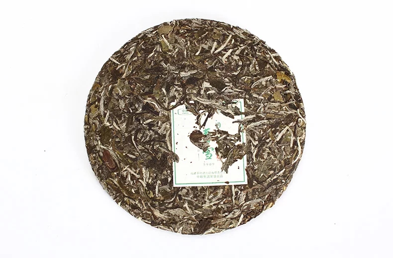 中茶蝴蝶白茶 福鼎白茶饼 太姥山高山白茶 2017年 白芽春雪357g