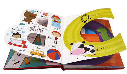 《my awesome字母书》字母镂空设计,画风超级萌趣,26个字母,207常用词