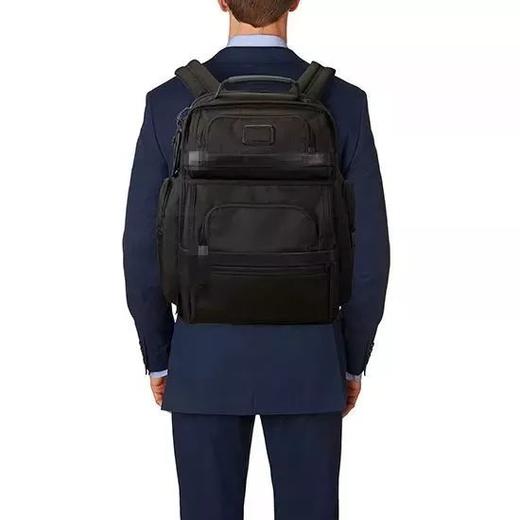 16条钨钢拉链，7大隔层！TMU1弹道尼龙男士双肩包电脑包 商品图0