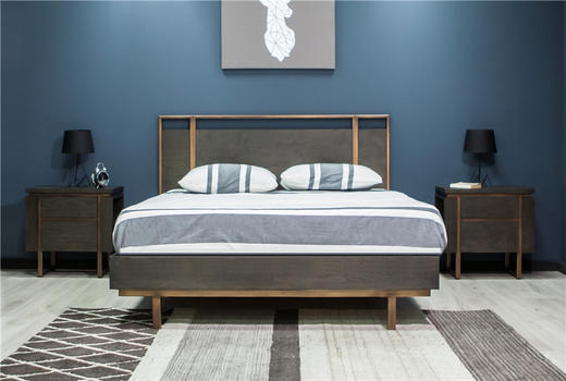 NS家居nsfurniture卧室 进口实木双人床NSBD-SAN B01K 商品图4