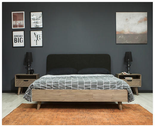 NS家居nsfurniture卧室进口实木双人床NSBD-TIL B01K 商品图4