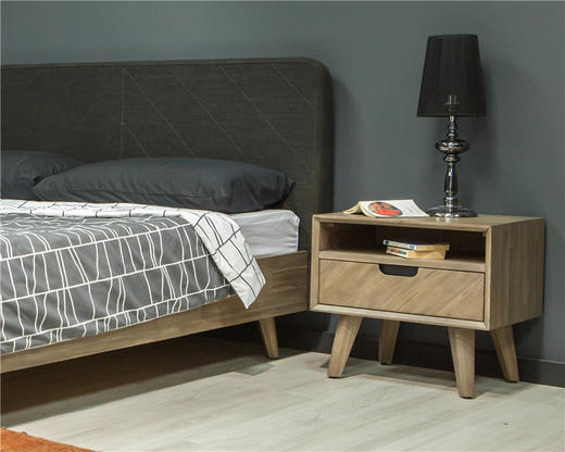 NS家居nsfurniture卧室进口实木床头柜NSSC-TIL B02 商品图4