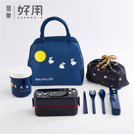 日本ASVEL 分格日式学生情侣双层便当盒 商品图0