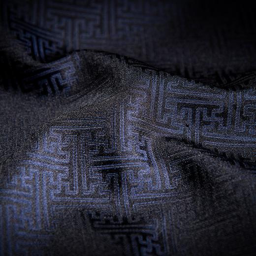 SAINTJOY/上久楷 男士宋锦双面长巾 万字同福·藏青 SJ14030 商品图4