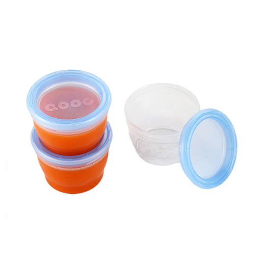 3个装 宝宝果泥杯辅食盒 婴儿辅食储存杯宝宝零食盒保鲜密封盒便携 商品图0