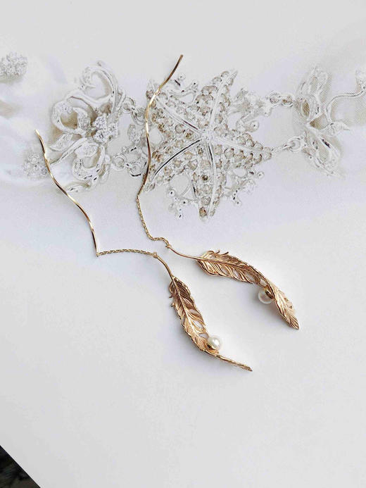 CHIC系列 羽 AKOYA珍珠耳环 商品图0