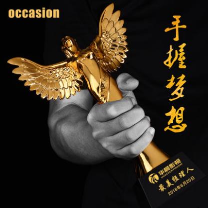 奖杯定制树脂天使纪念品 奥斯卡小金人奖杯 舞蹈比赛儿童冠军奖品 商品图0