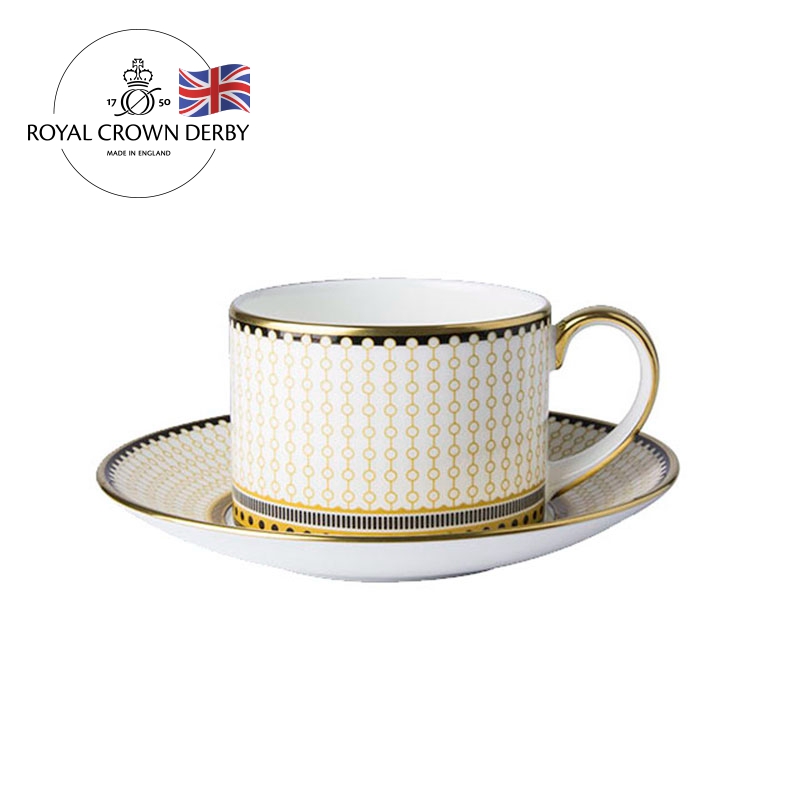 英国皇家瓷器-原点系列赭石黄-茶杯碟组合
