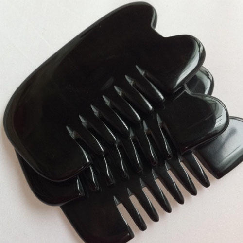 精品牛角刮痧板（天然纯头疗刮痧防静电脱发梳按摩头部经络 ） 商品图0