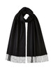 经典纯羊绒披肩 黑色 商品缩略图0