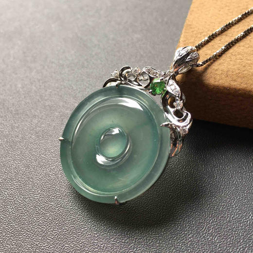 高冰种蓝水平安扣福在眼前 商品图1