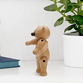 北欧风格  木质熊先生  丹麦木偶摆件  木质家居  创意生日礼物
