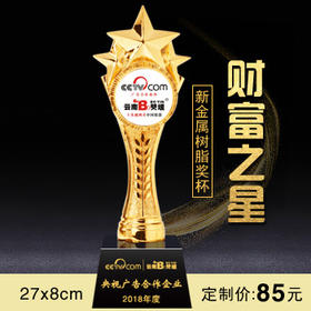 财富之星  奖杯定制定做高档优秀员工奖品创意金属奥斯卡小金人冠军奖杯刻字