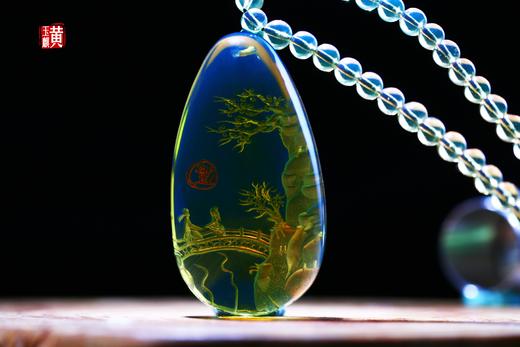 ​[ 鹊桥仙 ]  原矿净水级蓝珀吊坠 商品图2
