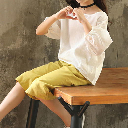 裁缝学苑T16韩版童装休闲套装中大童纯棉七分阔腿裤宽松T恤两件套裁剪图纸牛皮纸样 商品图0