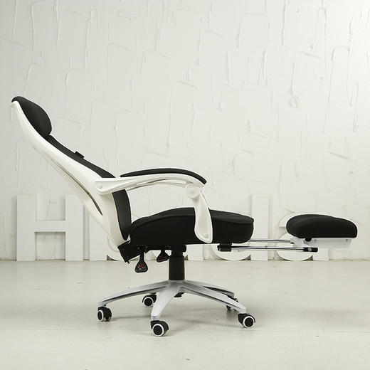黑白调电脑椅 家用可躺午睡人体工学椅HDNY077转椅 舒适久坐办公椅 商品图6