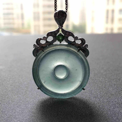 高冰种蓝水平安扣福在眼前 商品图8