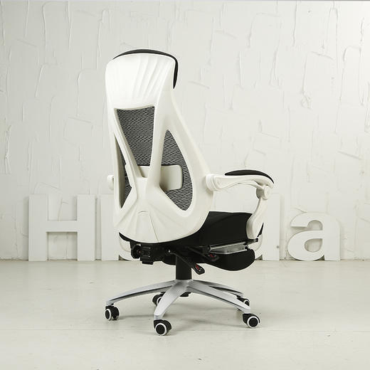 黑白调电脑椅 家用可躺午睡人体工学椅HDNY077转椅 舒适久坐办公椅 商品图7