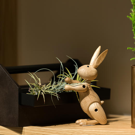北欧风格  木质兔小姐  丹麦木偶摆件  木质家居  创意生日礼物 商品图0