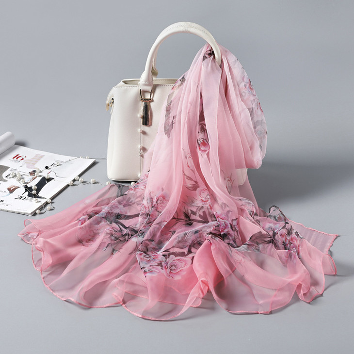 百搭大尺寸防晒印花冰丝围巾货号w0148