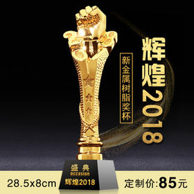 辉煌2018  奖杯定制定做高档优秀员工奖品创意金属奥斯卡小金人冠军奖杯刻字