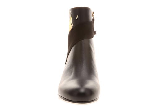 sheme鹤鸣 燃  新中式反绒 丝绸刺绣 nappa 粗跟优雅女士短靴 商品图2