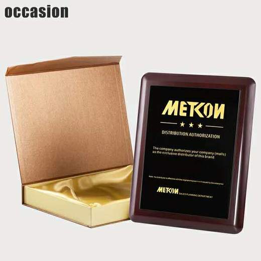 木质授权牌 水晶奖杯 定制高档奖牌 加盟牌代理商授权牌订做刻字 商品图4