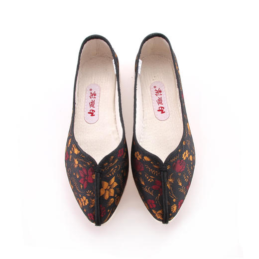 内联升女鞋手工单鞋千层底IP衍生系列养家之人(碎花)尖口淑女布鞋YJ8274 商品图4