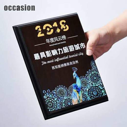 授权牌定制彩色木质奖牌证书定做实木加盟牌授权书制作荣誉牌匾 商品图3