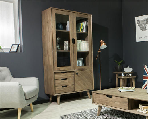 NS家居nsfurniture进口实木玻璃餐边柜书柜NSCB-TIL L03 商品图4