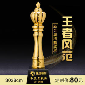 王者风范  奖杯定制定做高档优秀员工奖品创意金属奥斯卡小金人冠军奖杯刻字