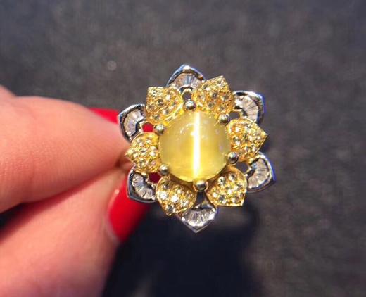 【56757】名贵宝石金绿猫眼戒指