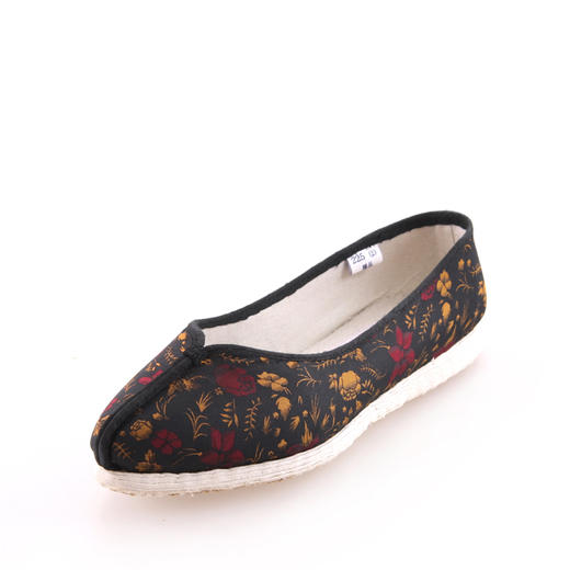 内联升女鞋手工单鞋千层底IP衍生系列养家之人(碎花)尖口淑女布鞋YJ8274 商品图2