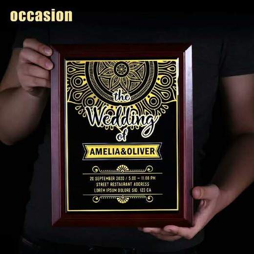 木质授权牌荣誉牌匾奖牌颁奖证书定制实木刻字木托聘书定做授权书 商品图2