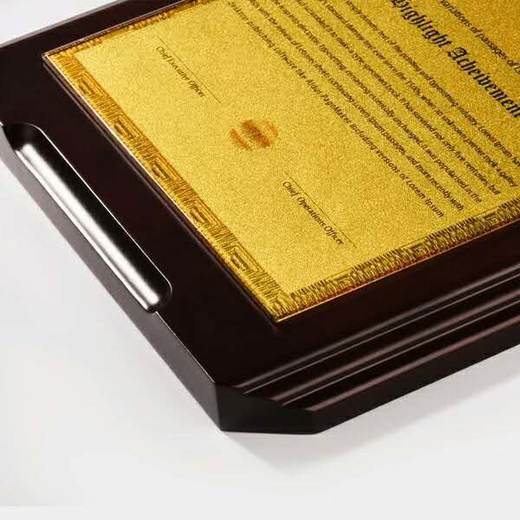 荣誉牌匾定制 纹绣师资格证书制作 定做金箔奖牌授权牌加盟牌刻字 商品图2