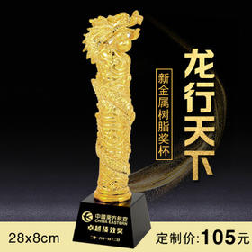 龙行天下  奖杯定制定做高档优秀员工奖品创意金属奥斯卡小金人冠军奖杯刻字