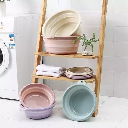 节省空间 日式旅行折叠脸盆 户外便携式水盆【20*8.5cm】 商品图3