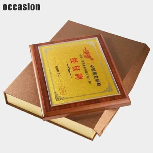 金箔奖牌授权牌荣誉牌牌匾定做制作木托铜牌木质证书代理奖牌定制 商品图4