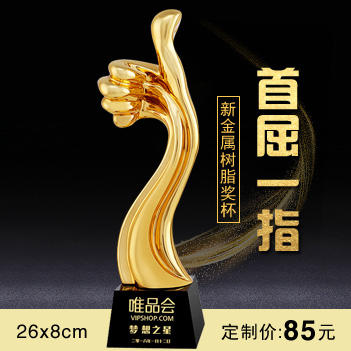 首屈一指  奖杯定制定做高档优秀员工奖品创意金属奥斯卡小金人冠军奖杯刻字 商品图0