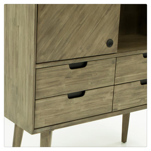 NS家居nsfurniture客厅进口实木移门装饰柜NSCB-TIL L04A 商品图3