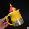中国风咖啡杯陶瓷杯茶杯龙凤马克杯子创意皇帝皇后龙帽凤冠硅胶盖 商品缩略图0