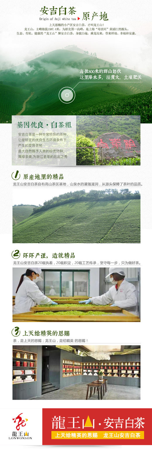 龙王山安吉白茶小龙王正宗明前茶烟盒礼盒装96g 商品图12